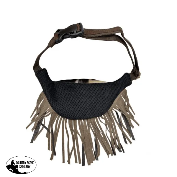 78102 Klassy Cowgirl Genuine Leather Hair on Cowhide Fringe Fanny Pack