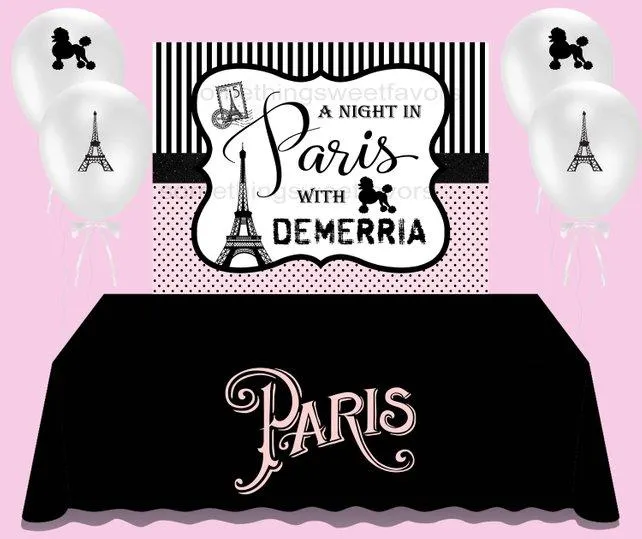 A Night In Paris Birthday Theme - FREE SHIPPING