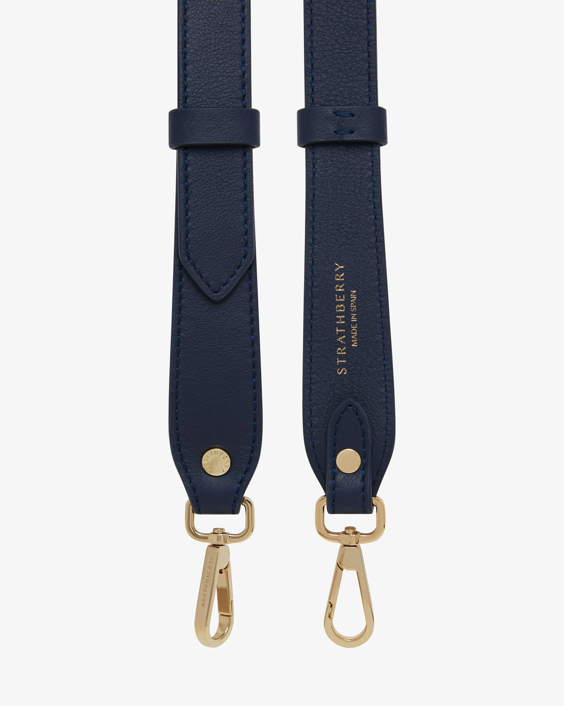 Adjustable Leather Strap - Navy