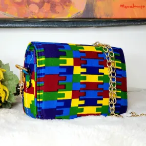 African Print Kente Shoulder Bag Crossbody Bag- Ladi