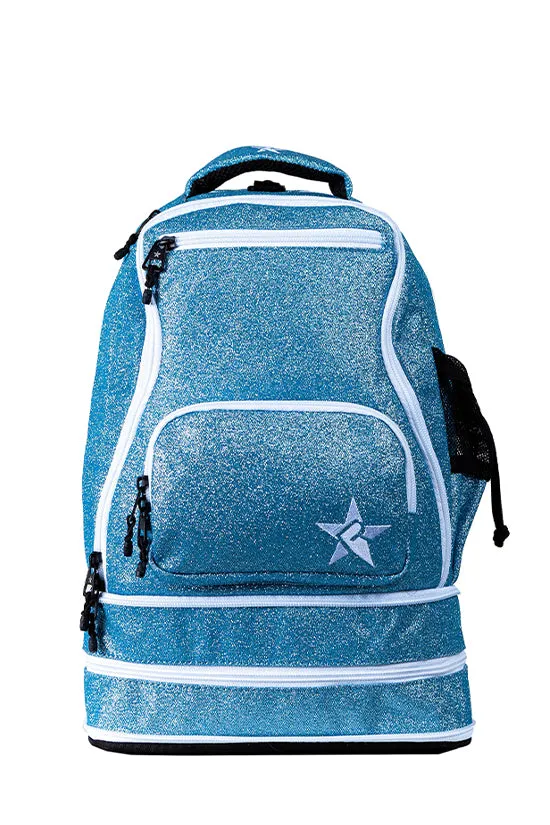 Arctic Blue Rebel Baby Dream Bag with White Zipper