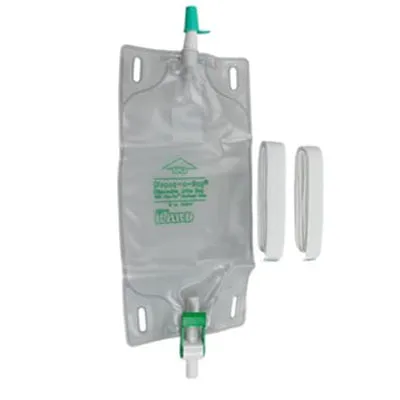 Bard Urinary Leg Bag with Anti-Reflux Valve with Fabric Leg Straps, 32 oz Capacity