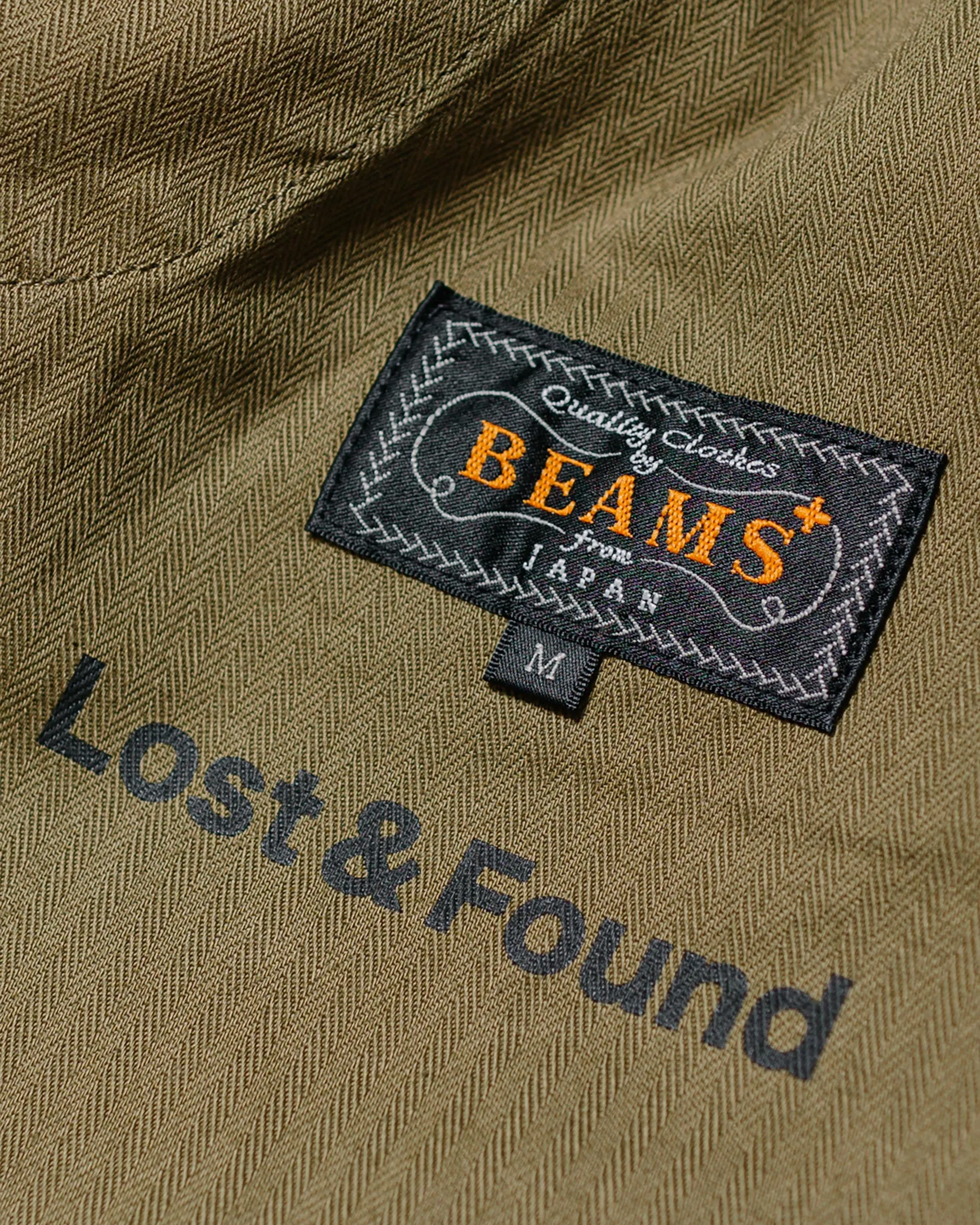 Beams Plus Lost & Found 2Pleats Cotton Ripstop Olive