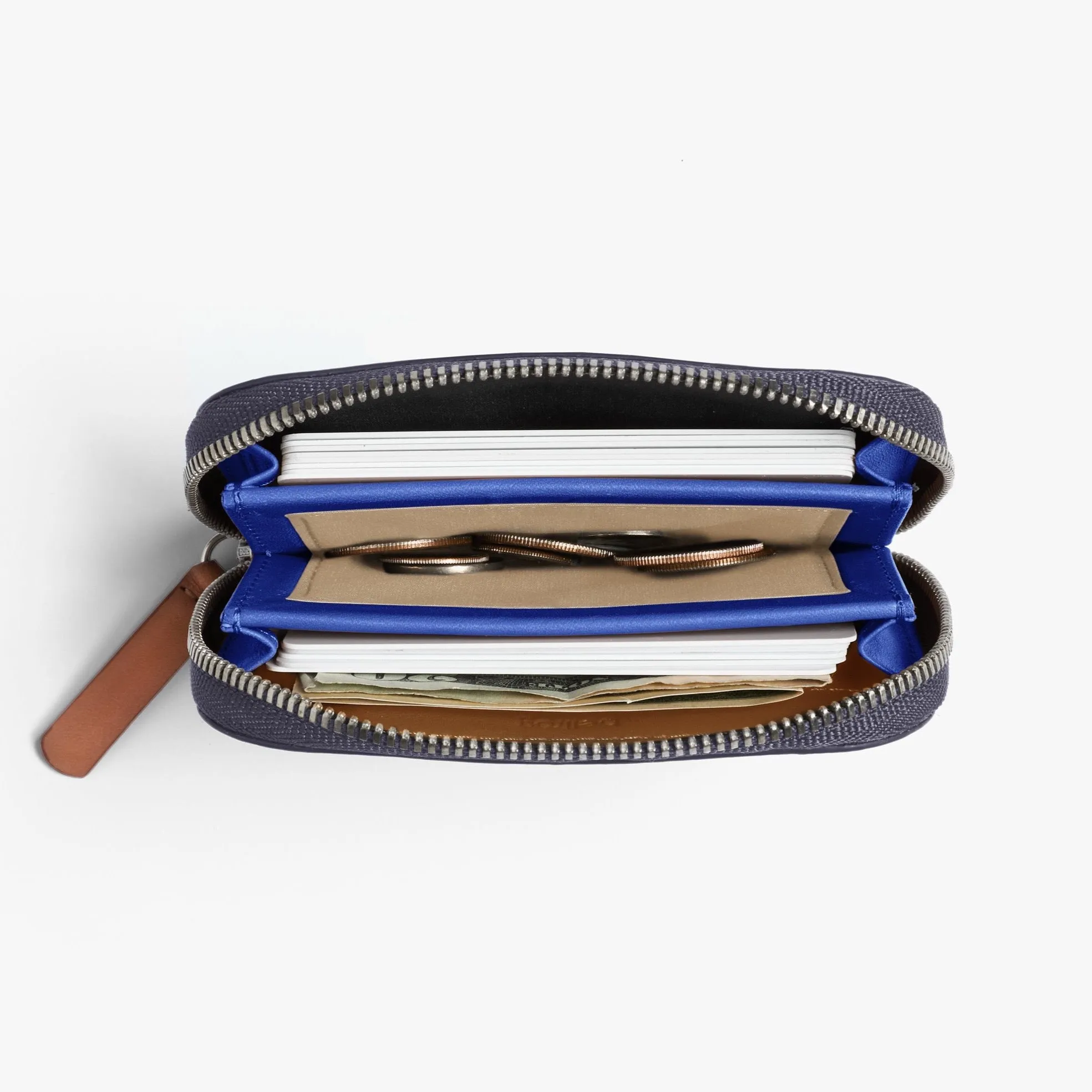 Bellroy Folio Mini | Unisex Leather Zip Wallet, Magnetic Pouch