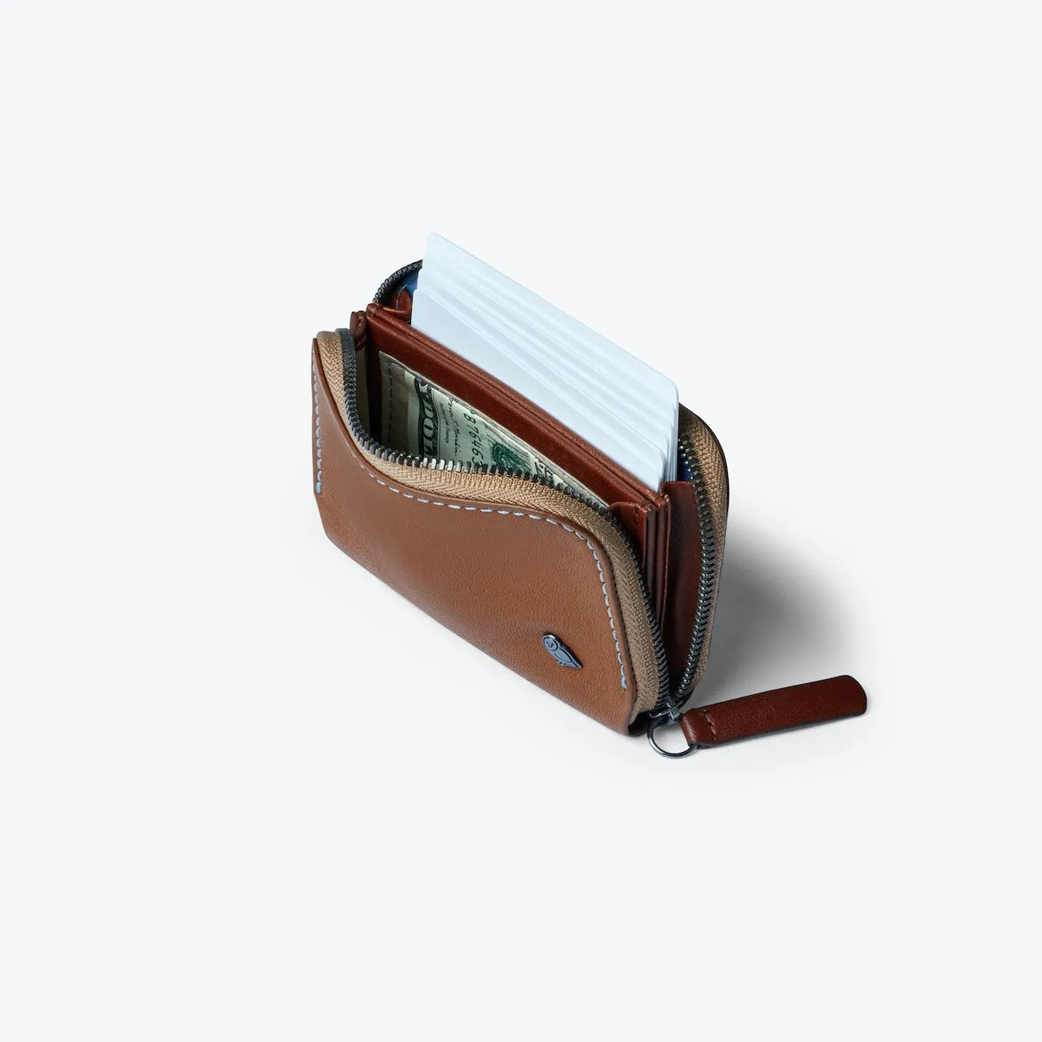 Bellroy Folio Mini | Unisex Leather Zip Wallet, Magnetic Pouch