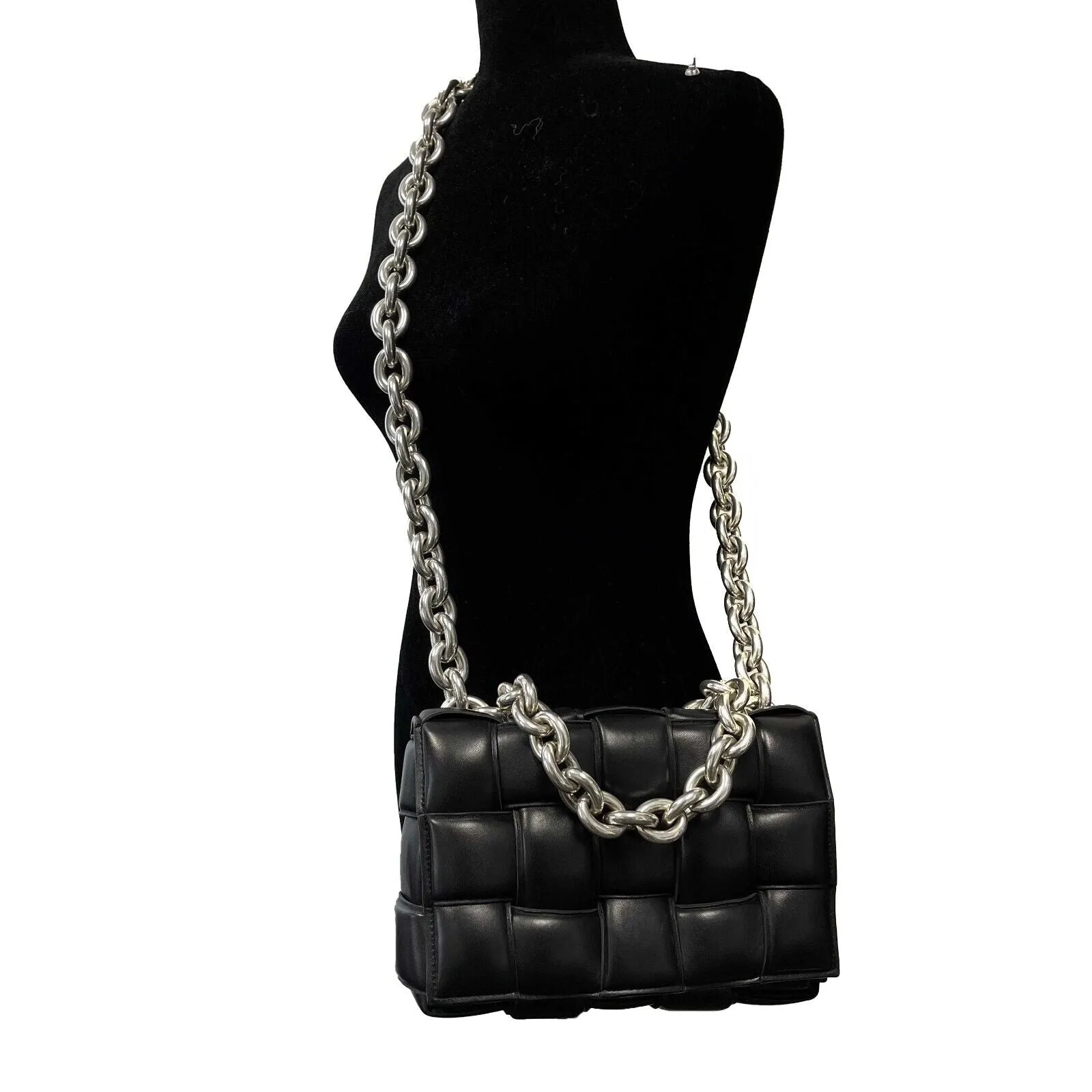 Bottega Veneta - Chain Cassette Padded - Black Crossbody / Shoulder Bag