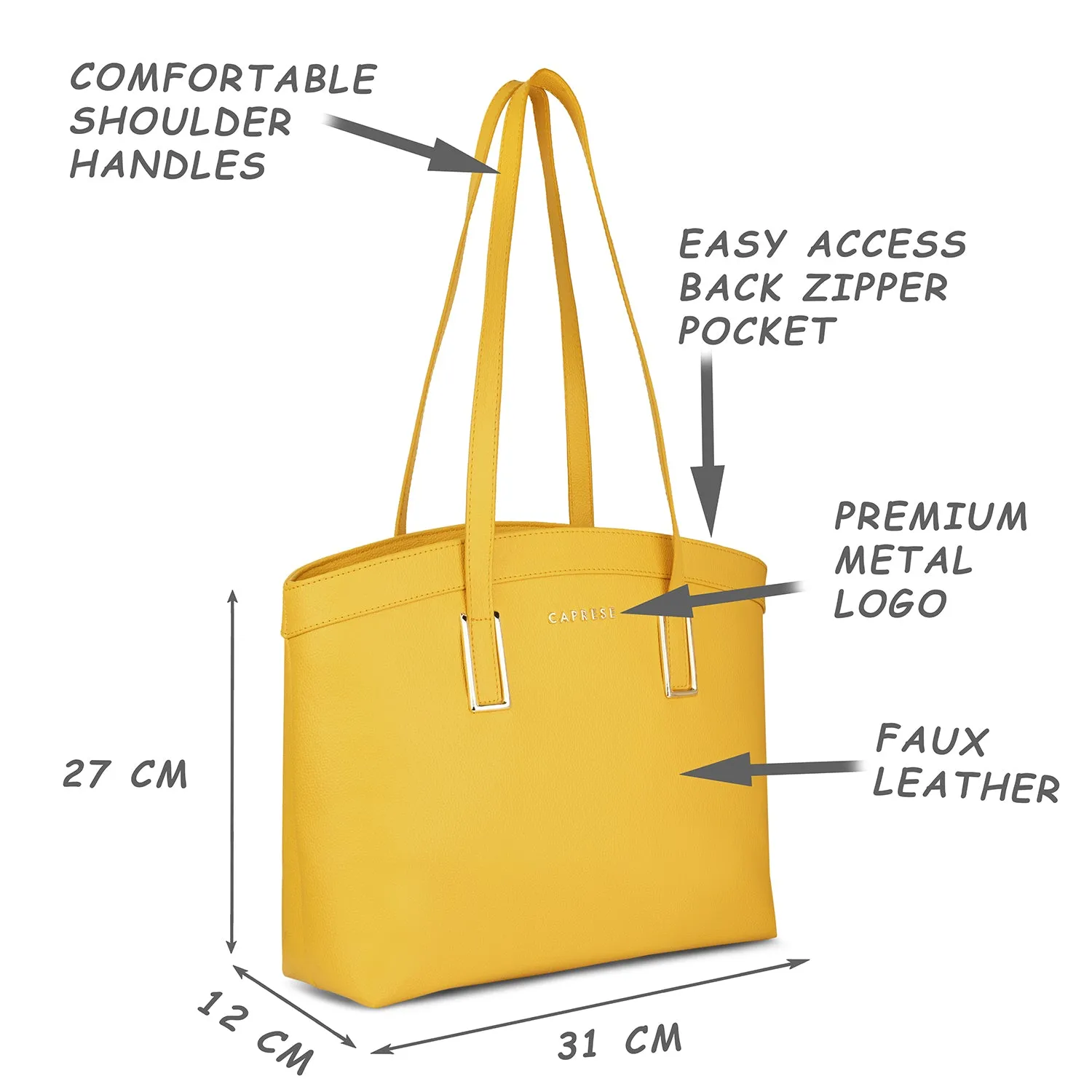 Caprese Cora Satchel Large Ochre