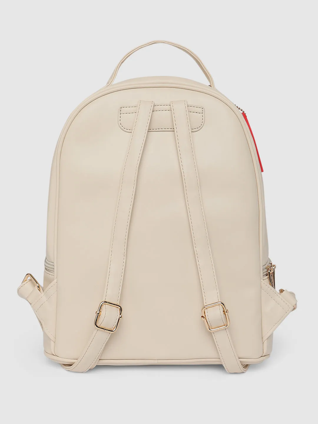 Caprese Emily In Paris Printed Backpack Bag Off White