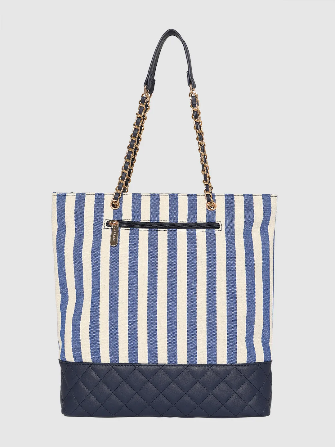 Caprese Emily In Paris Printed Medium Tote Handbag Navy