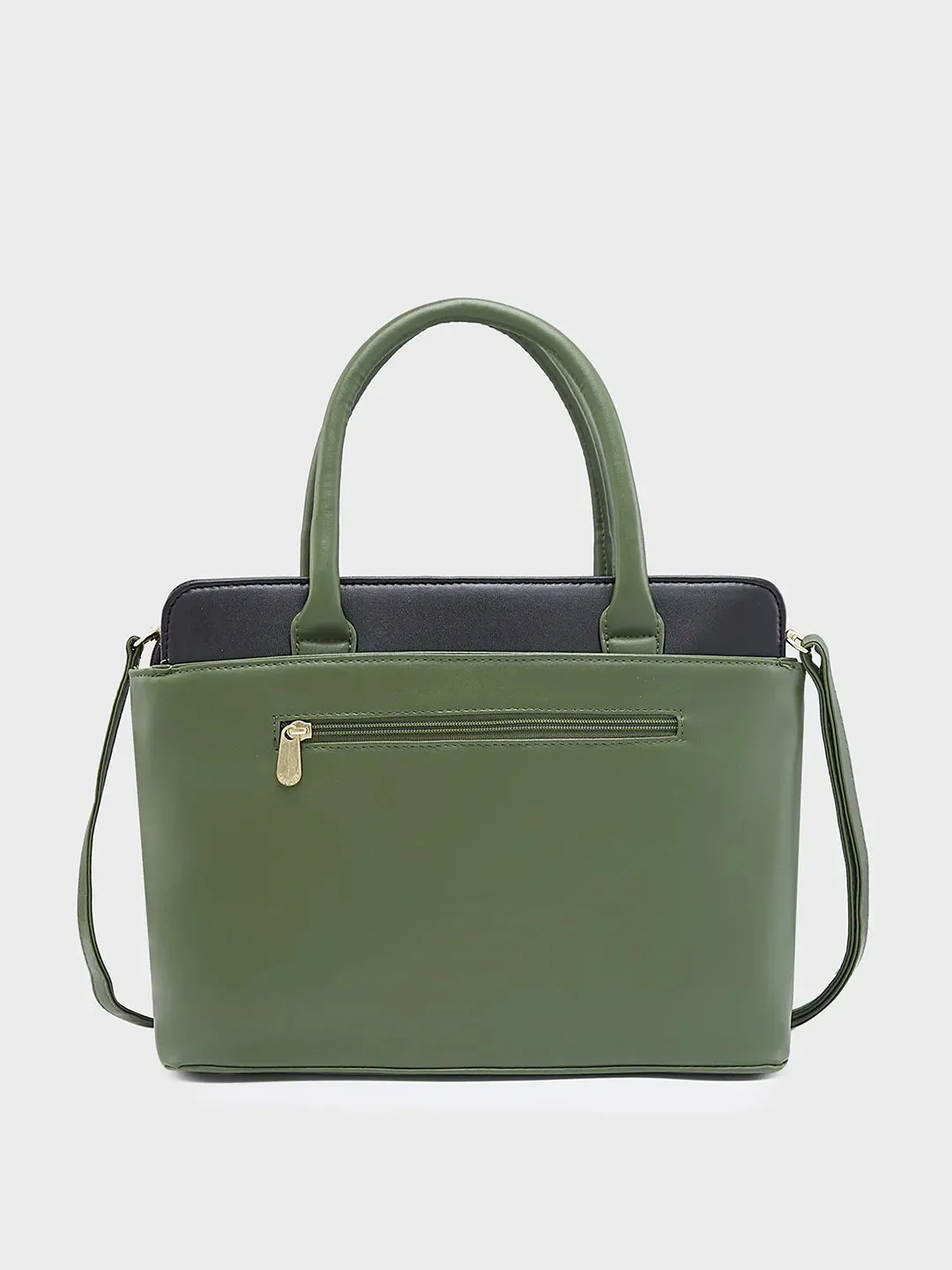 Caprese Lizzy Satchel Medium Solid Women'S Handbag Olive