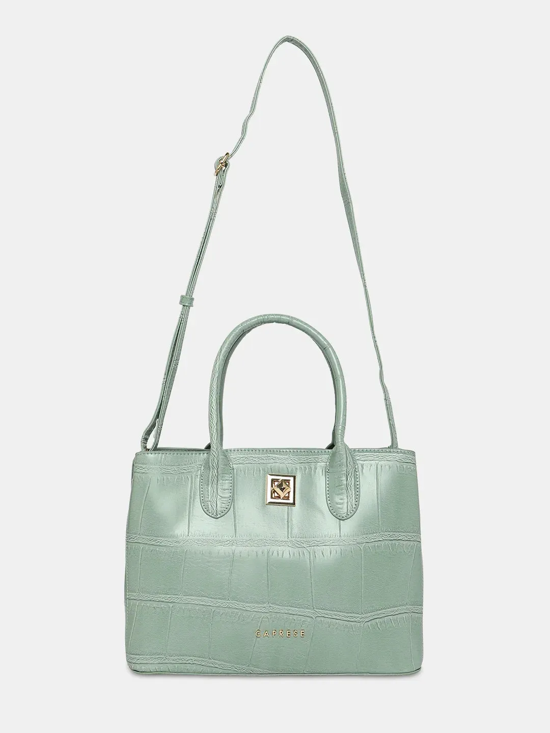 Caprese Mink Satchel Small Women Handbag |Shoulder Bag With Double Handle Mint