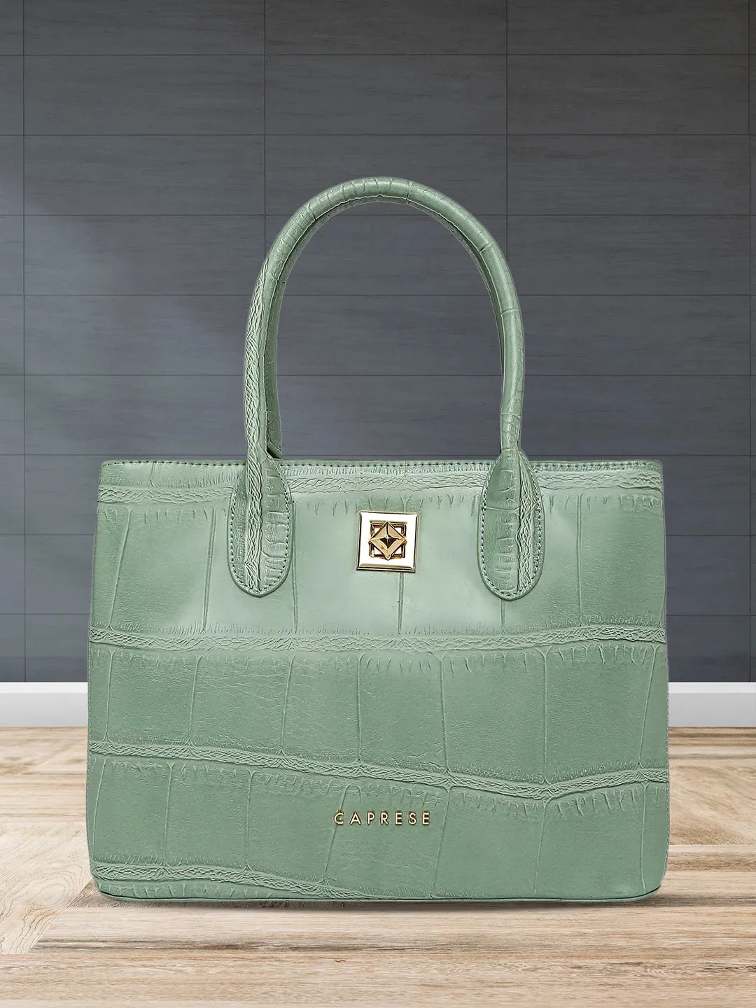 Caprese Mink Satchel Small Women Handbag |Shoulder Bag With Double Handle Mint