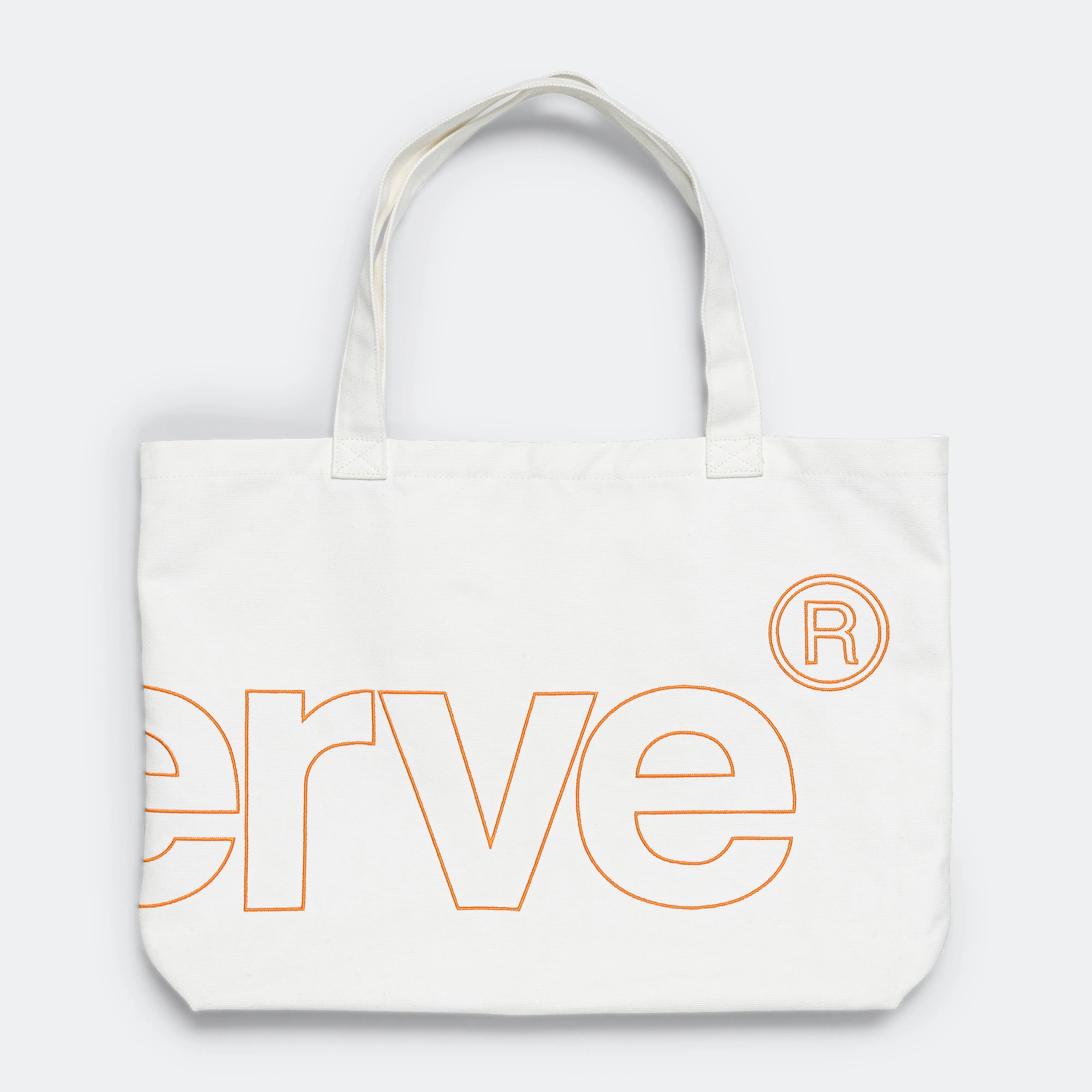 CL Canvas Tote - White/Orange