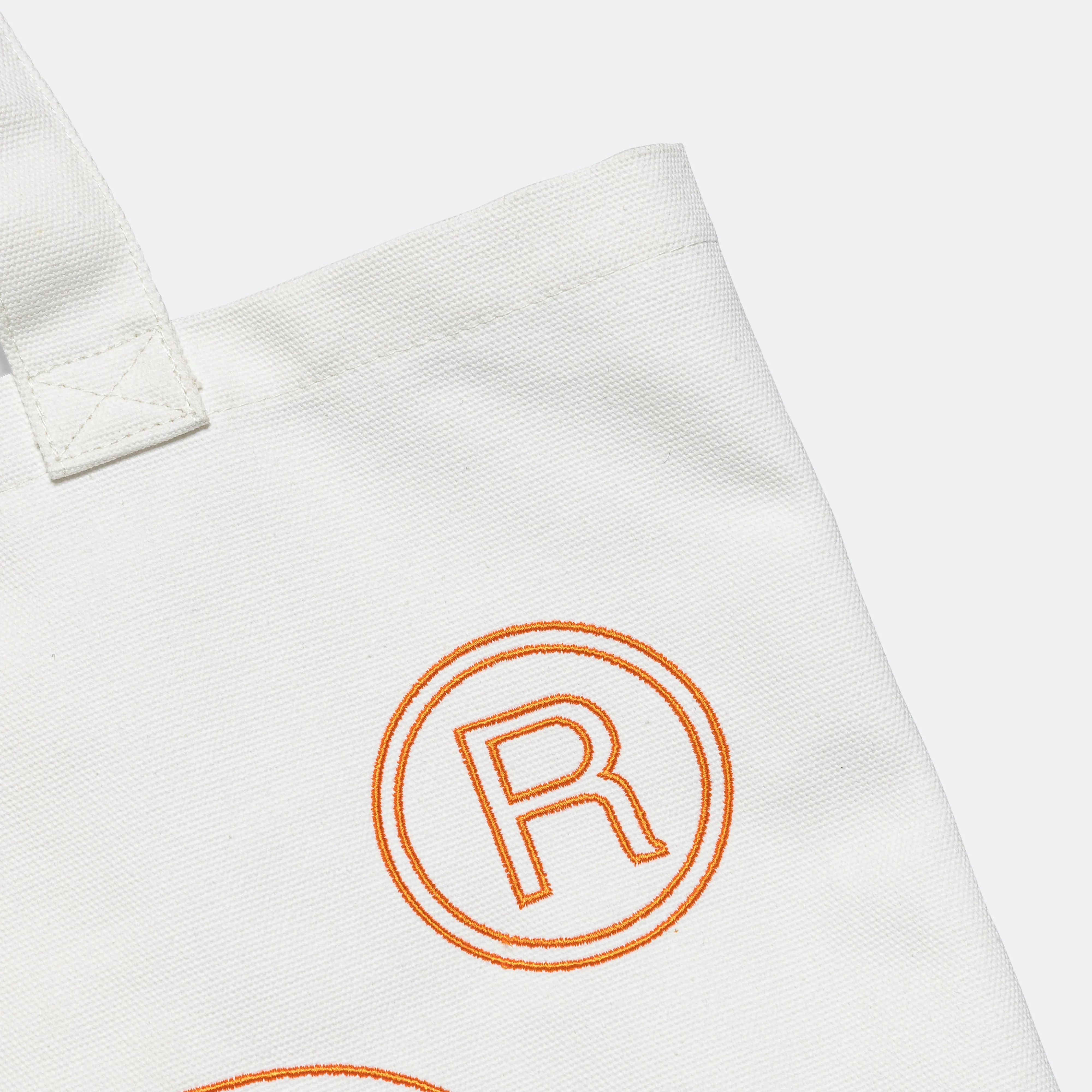 CL Canvas Tote - White/Orange