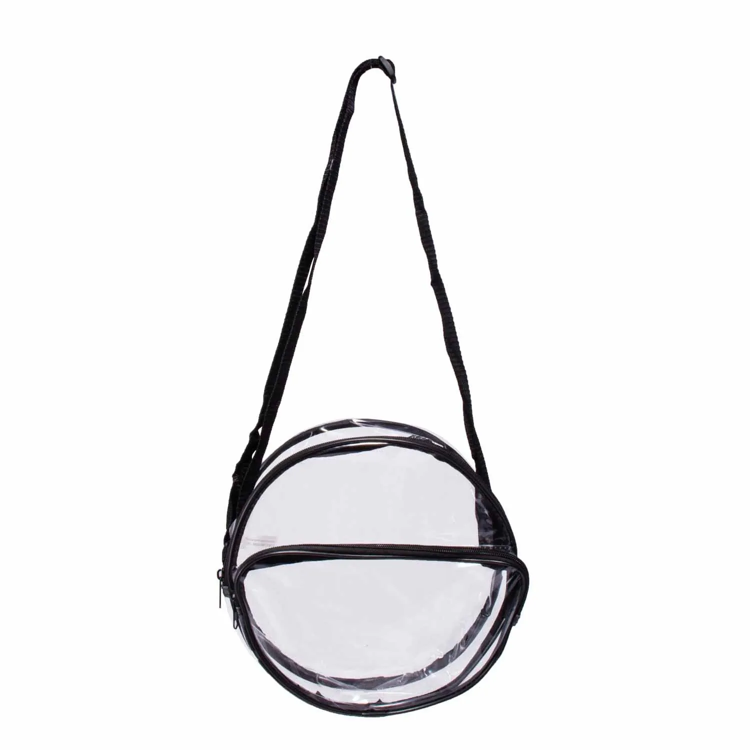 CLEARANCE WHOLESALE 10" CLEAR ROUND CROSSBODY (CASE OF 24 - $2.50 / PIECE) Wholesale Transparent Bag in Assorted Colors SKU: 10-ROUND-24