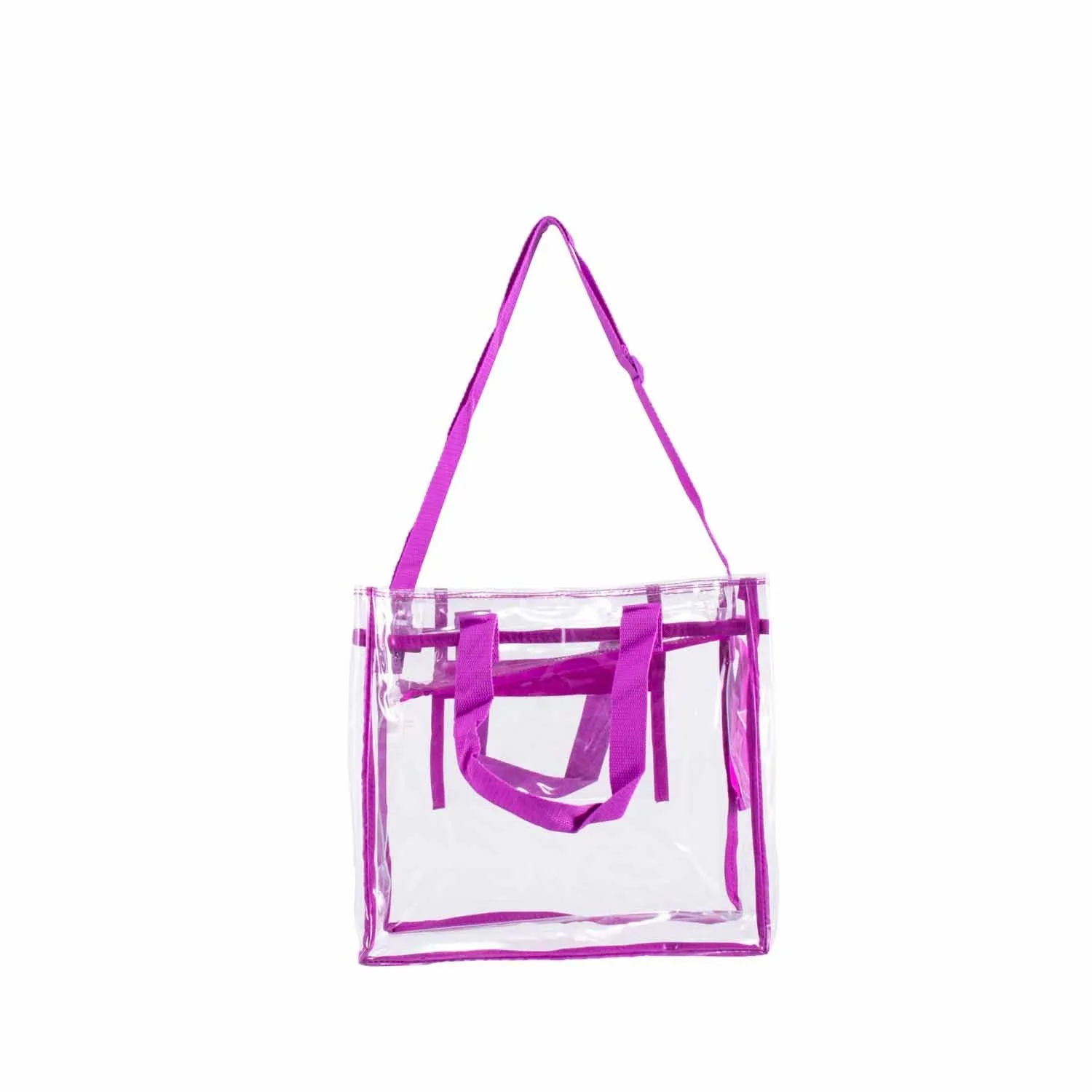 CLEARANCE WHOLESALE CLEAR TOTE BAG (CASE OF 24- $2.50 / PIECE) Wholesale Transparent Tote in Assorted Colors SKU: LGTOTE-24