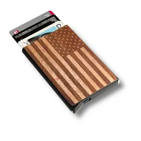 Customizable Slim Wooden RFID Blocking Speed Wallet