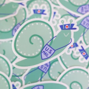 cute snail mail sticker, sticker for stamp collector, stationery sticker