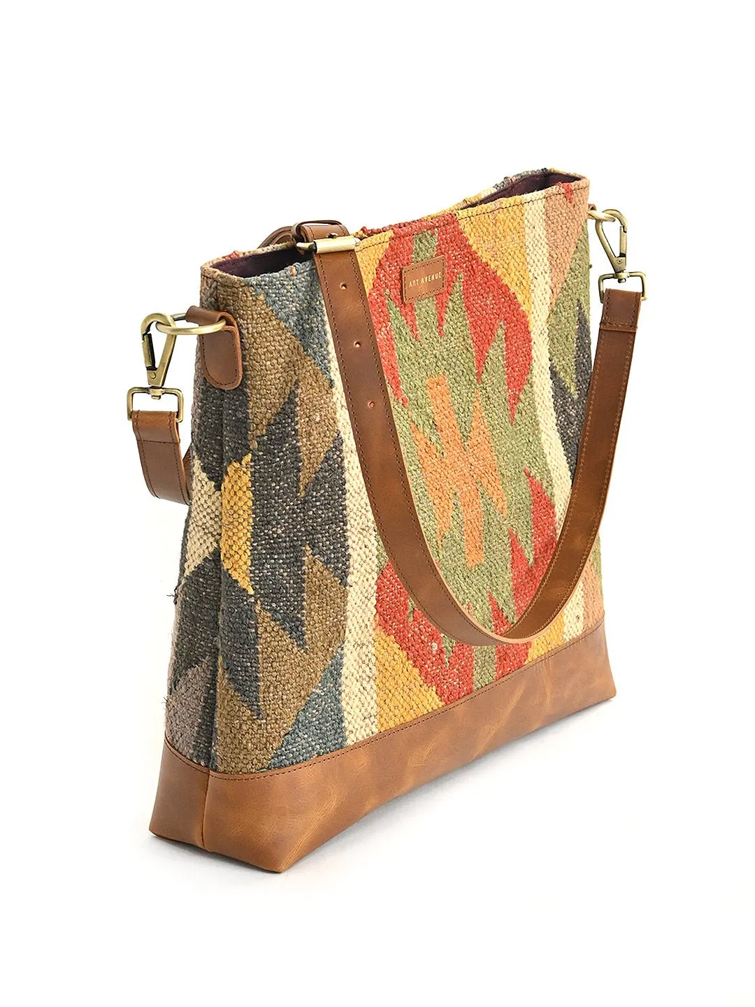 DAVINA - KILIM & LEATHER CROSS BODY SLING BAG