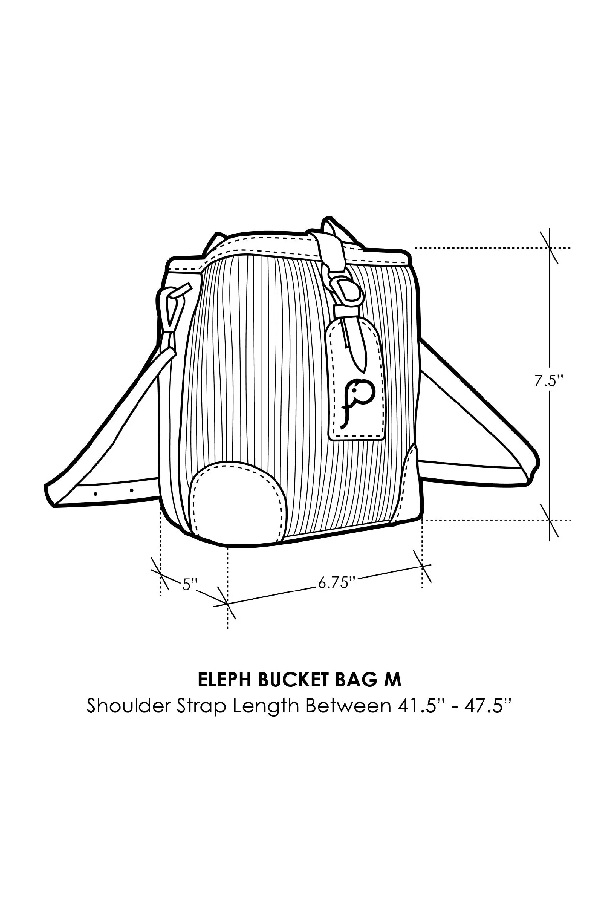 ELEPH BUCKET BAG - M : Navy