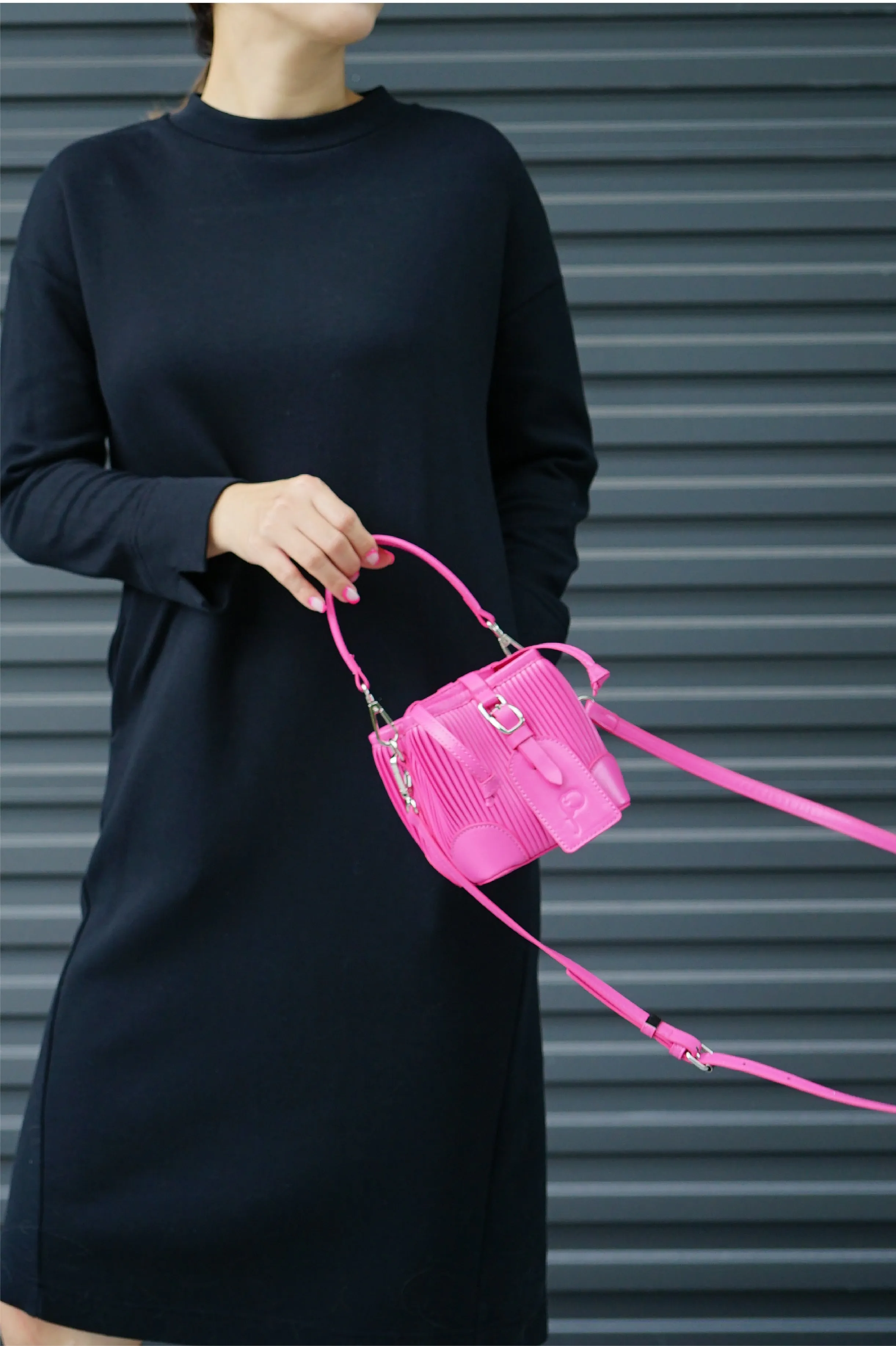 ELEPH BUCKET BAG - S : Pink