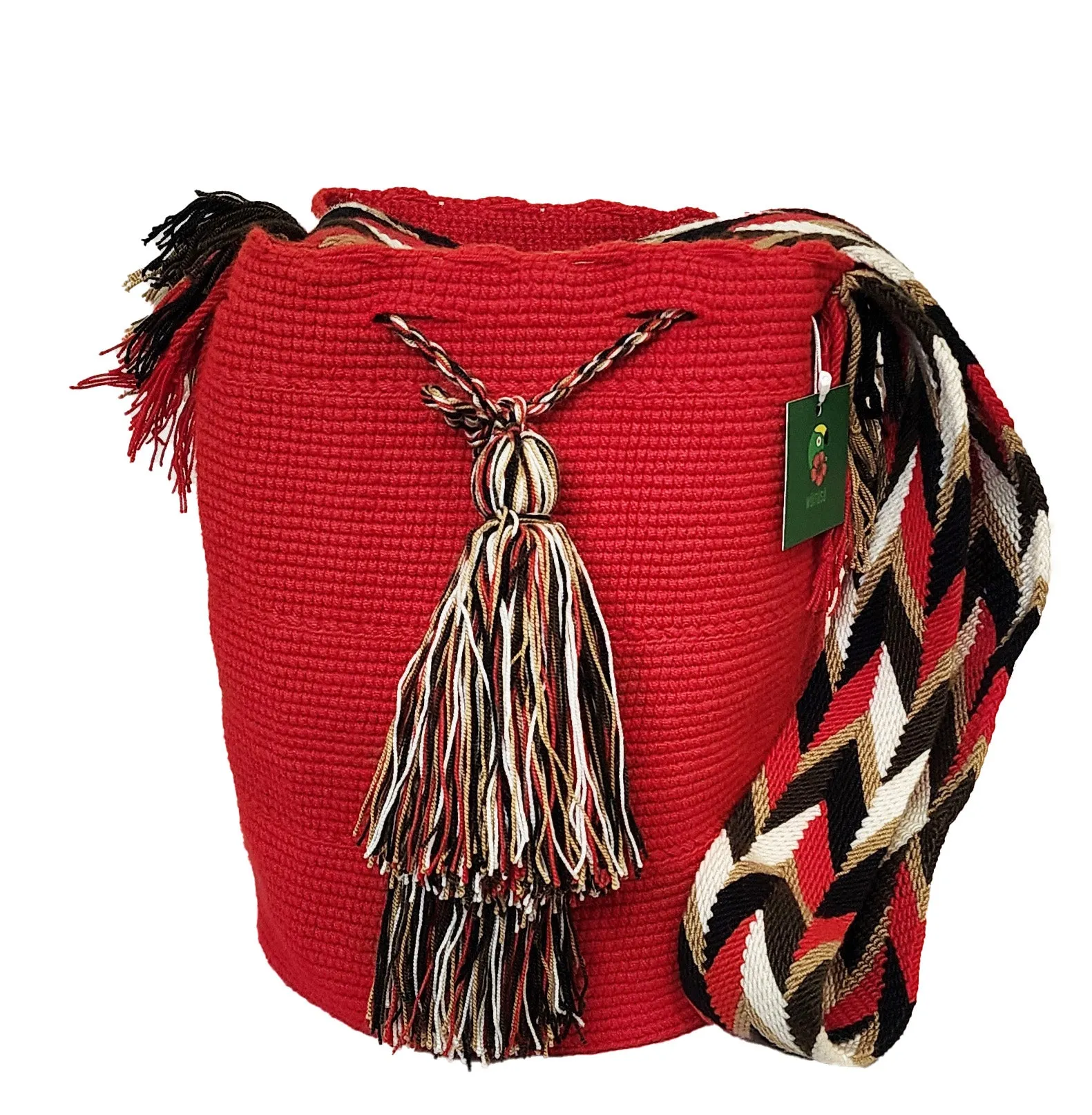 Eve Unicolor Large Handmade Wayuu Mochila Bag