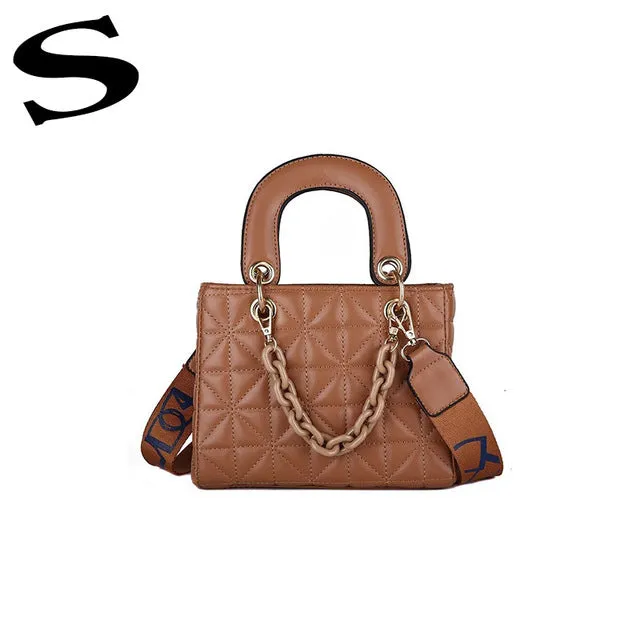 Handbag Women Famous Brand Classic Quilted Design Hand Bag Women Shoulder Purse Pu Leather Shoulder Bag Female Crossbody Bag