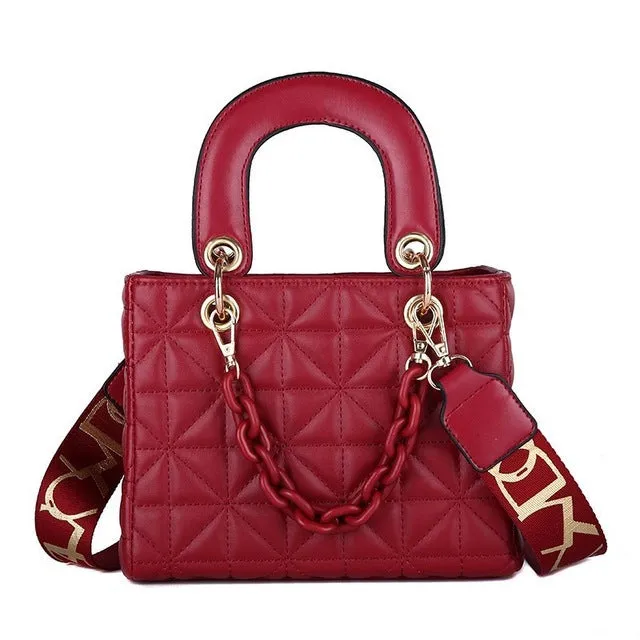 Handbag Women Famous Brand Classic Quilted Design Hand Bag Women Shoulder Purse Pu Leather Shoulder Bag Female Crossbody Bag