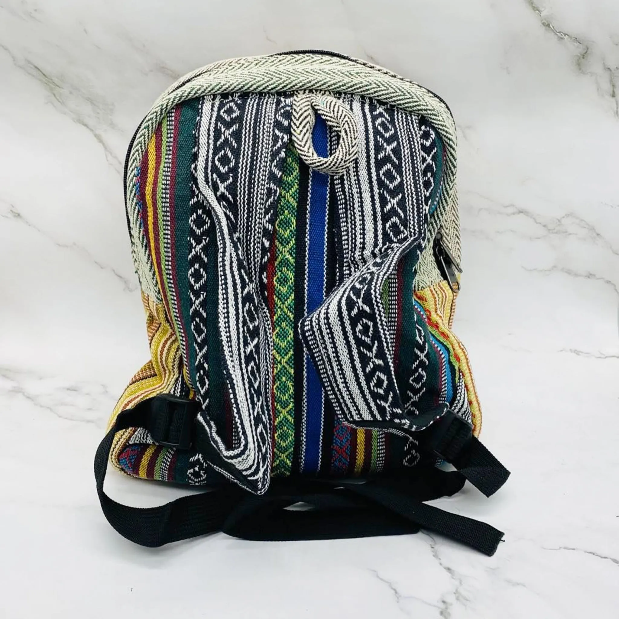 Handmade Eco Friendly  Mini Hemp Back Pack with Embroidery