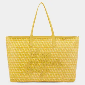 I Am A Plastic Bag Zipped Motif Tote