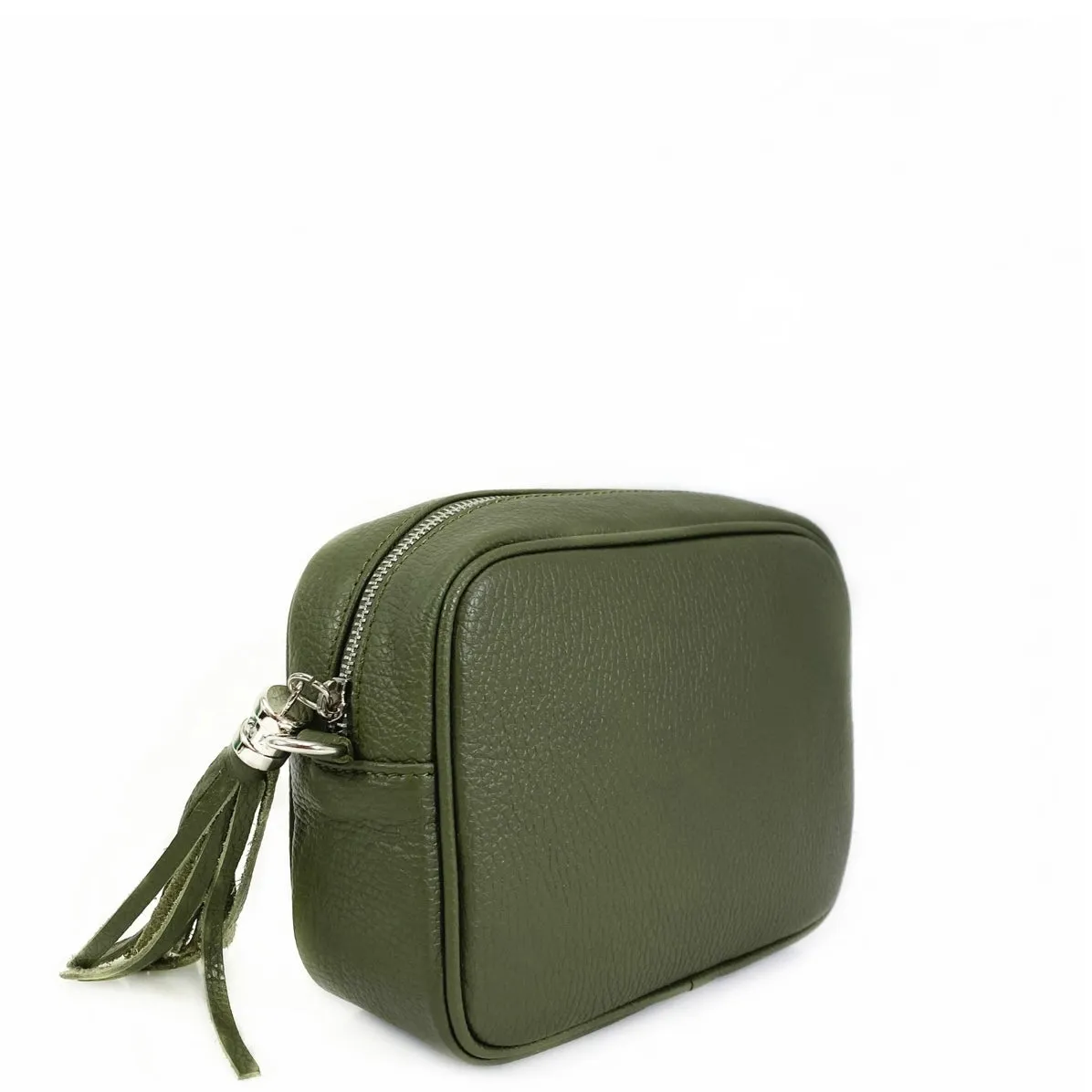 Leather Camera Bag - Khaki