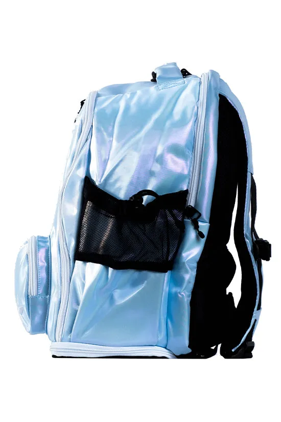 Liquid in Sky Blue Rebel Dream Bag with White Zipper