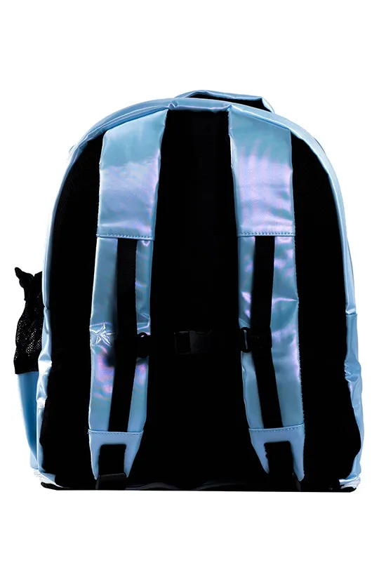 Liquid in Sky Blue Rebel Dream Bag with White Zipper