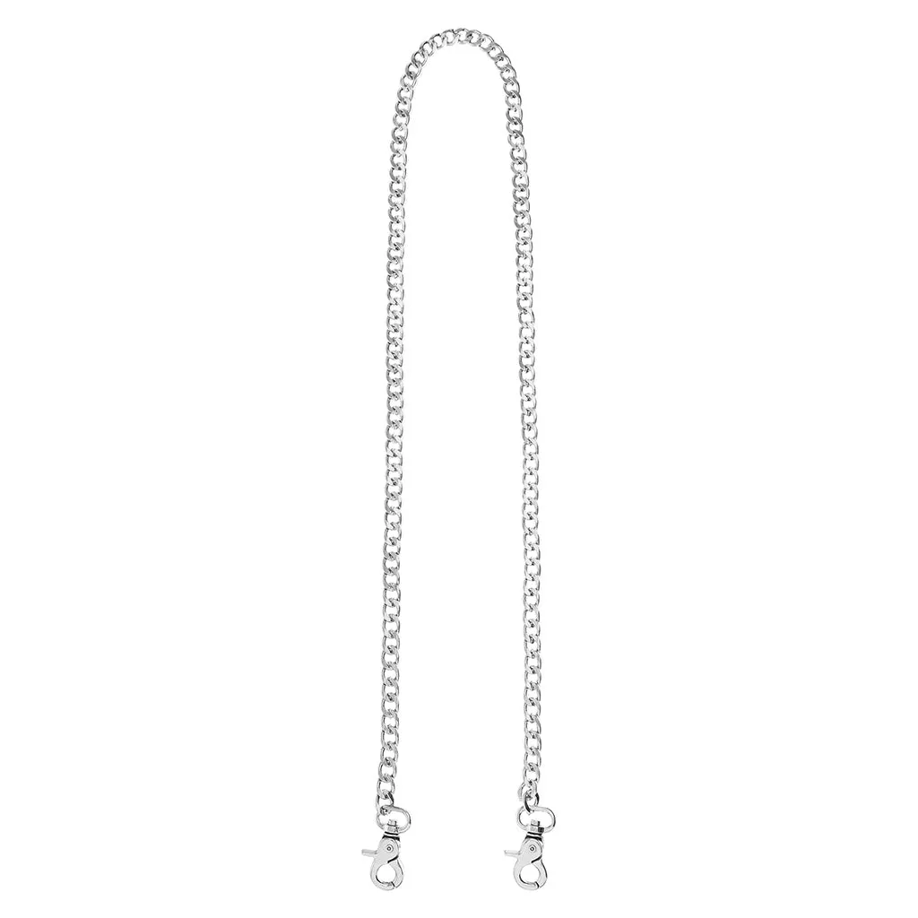 Long heavy metal chain for bags / 15616 - Silver