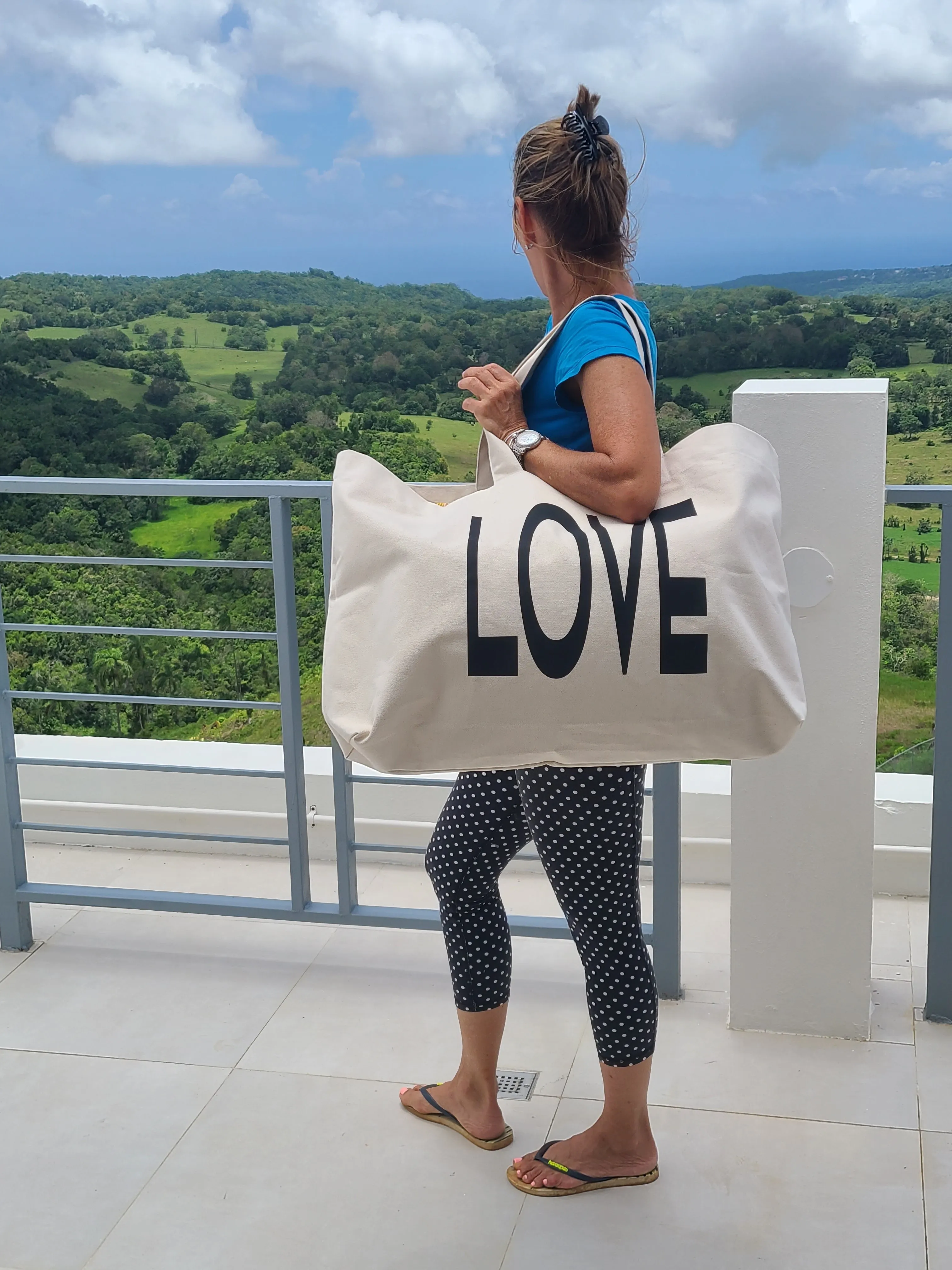 LOVE Tote Bag Natural