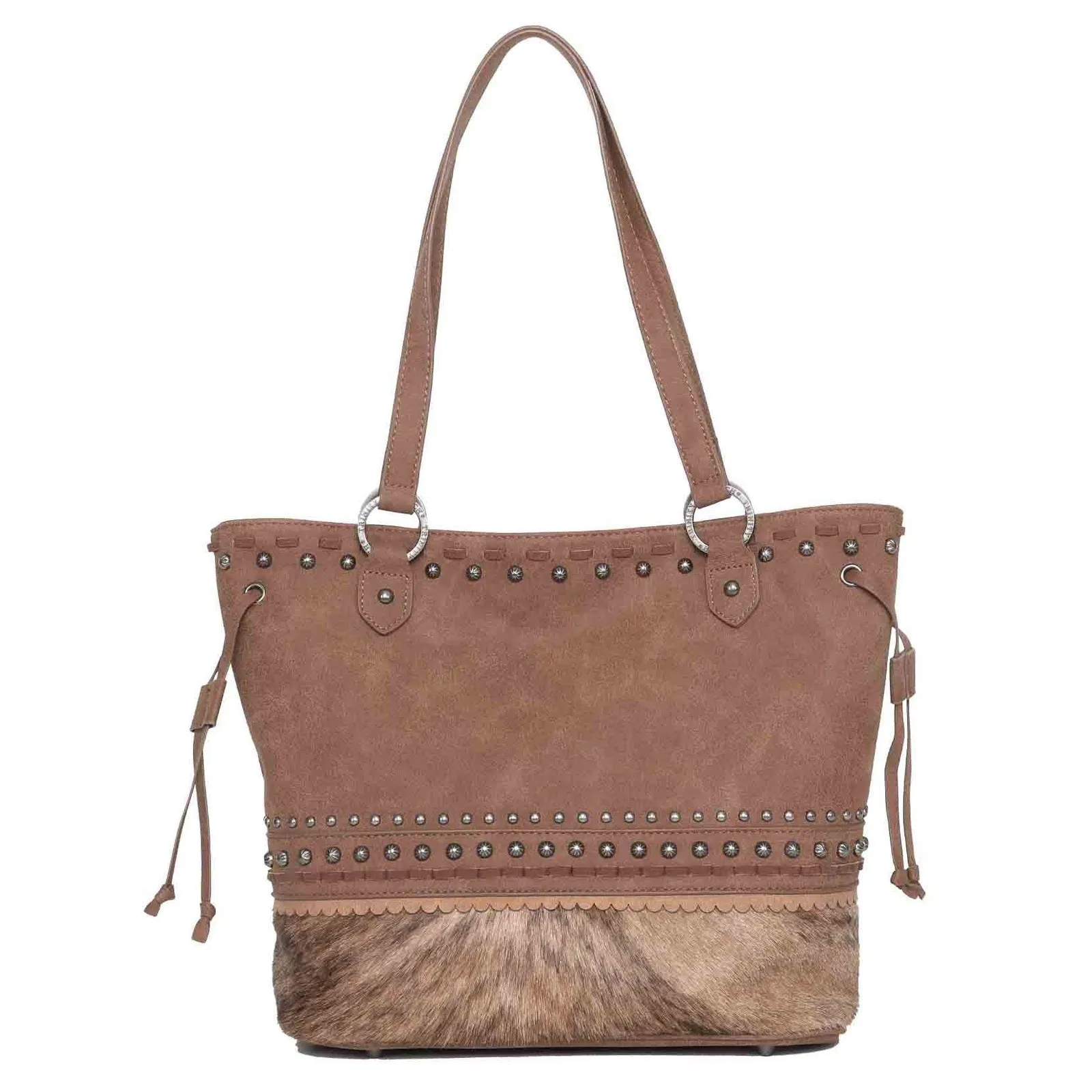 Montana West Hair-on Cowhide Concho Crossbody Wallet