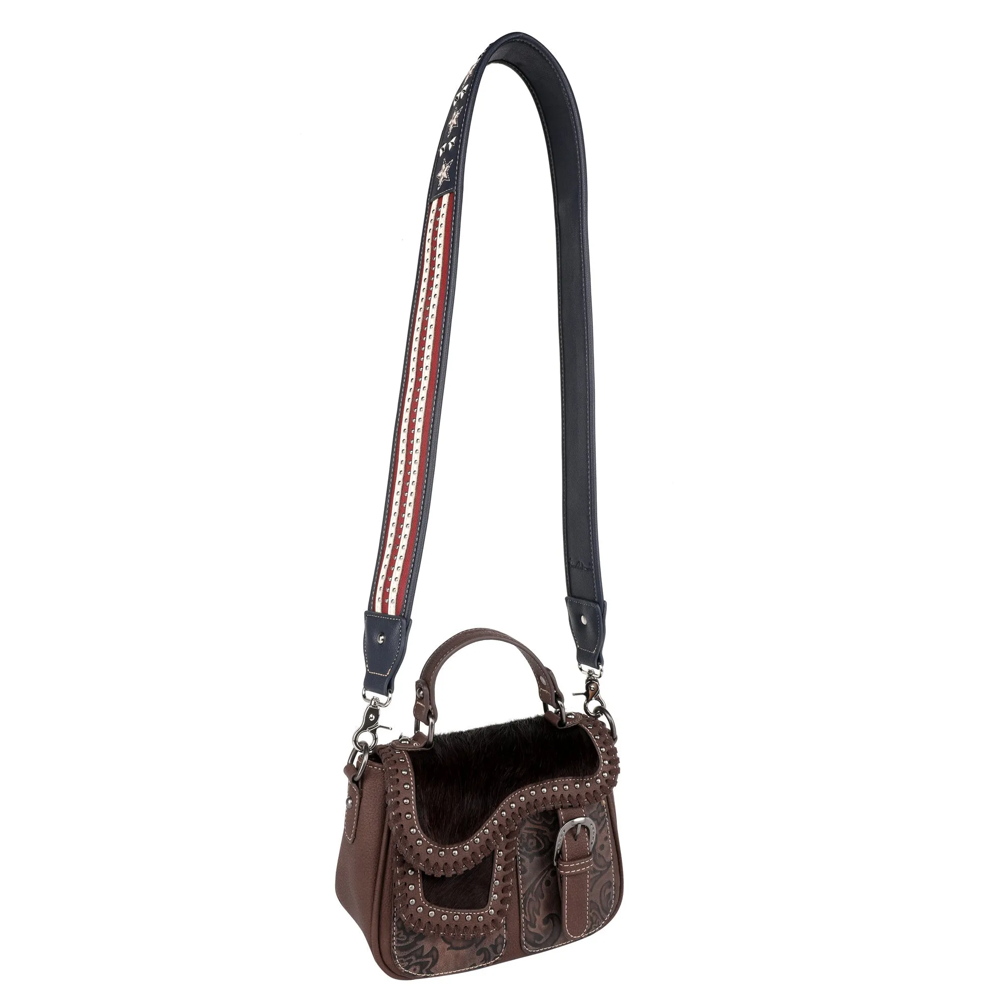 Montana West Western Stars Stripe Crossbody Shoulder Strap