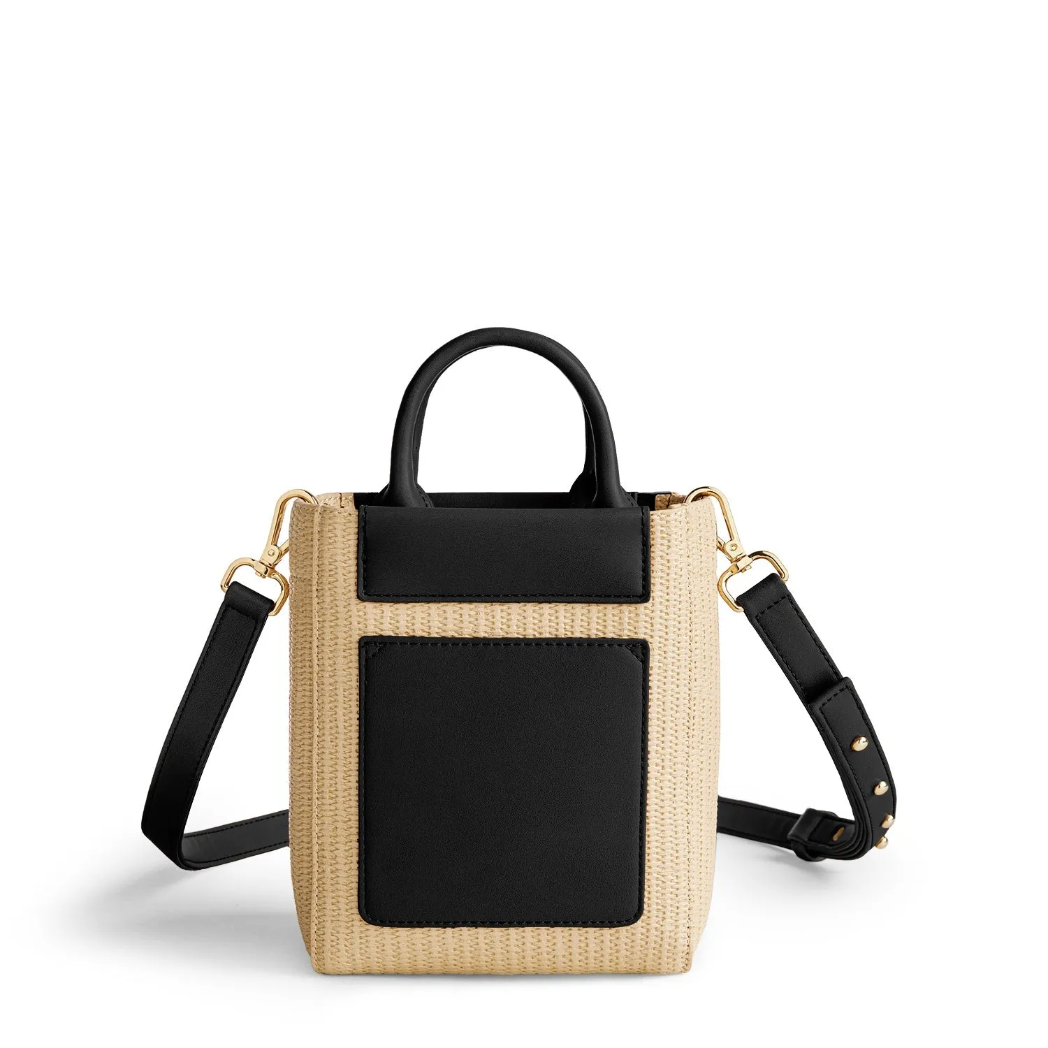 Nicola Mini Tote Woven - Black