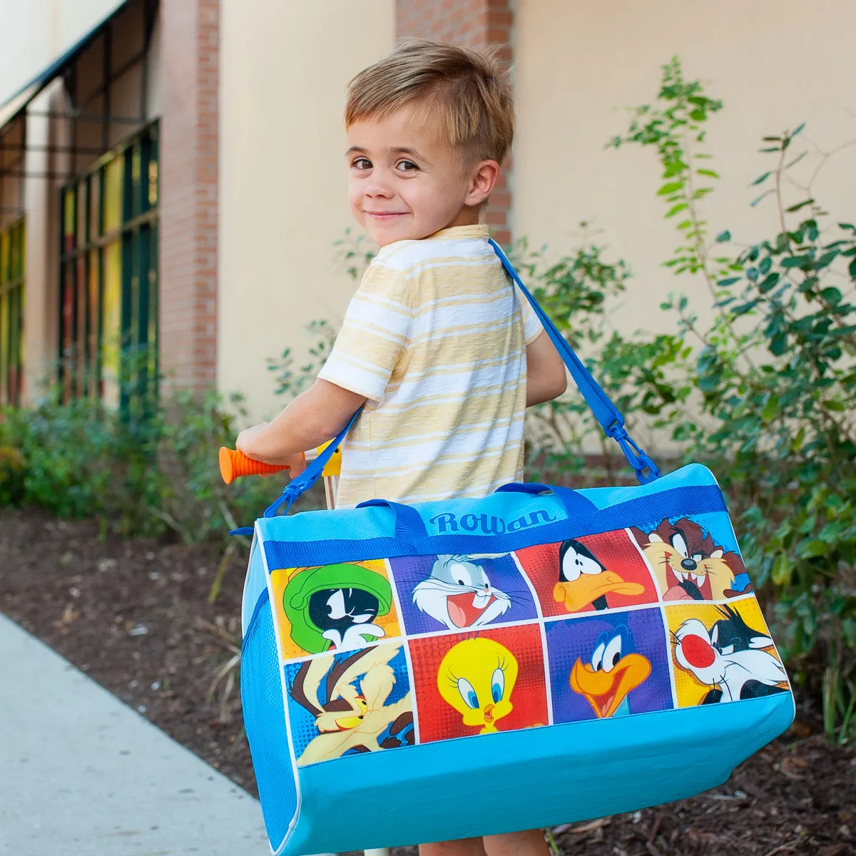 Personalized Kid's Travel Duffel Bag - Looney Tunes