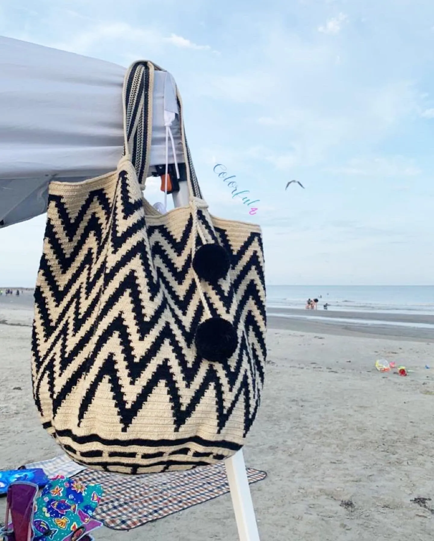 Premium Neutral Maxi Tote Bags  | Large Crochet Tote (Soft)