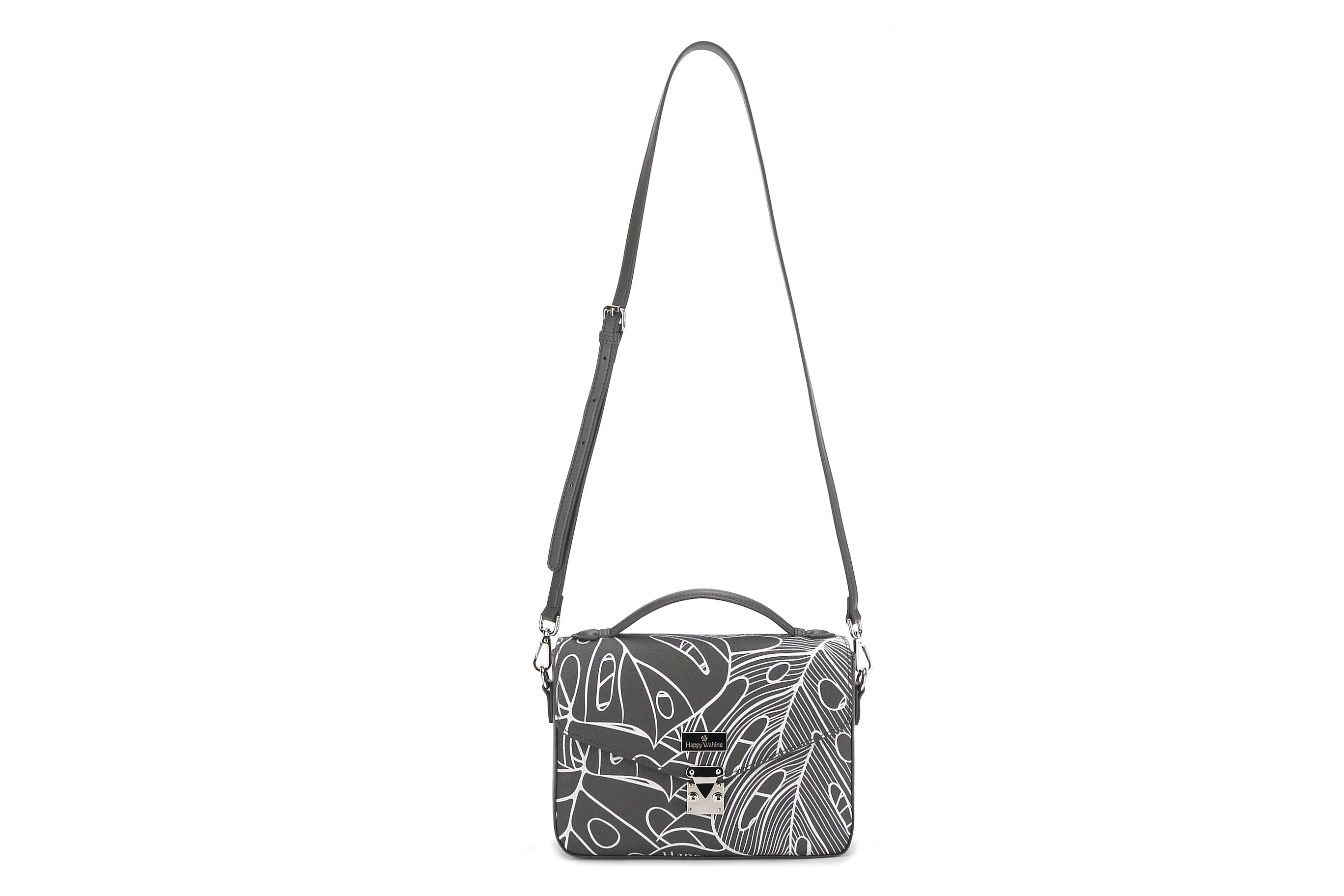 Satchel Alice Monstera Lines Grey