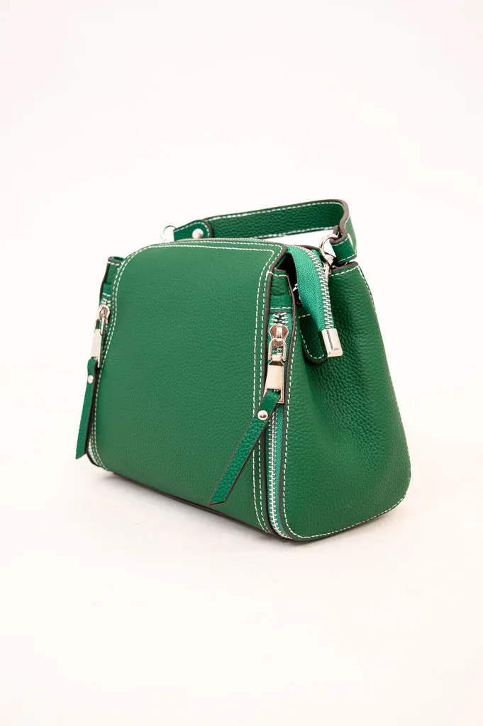 Selena Bag 99126, Green, Leather