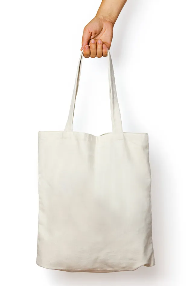 Solid (Plain) Black/White Tote Bags with Zipper