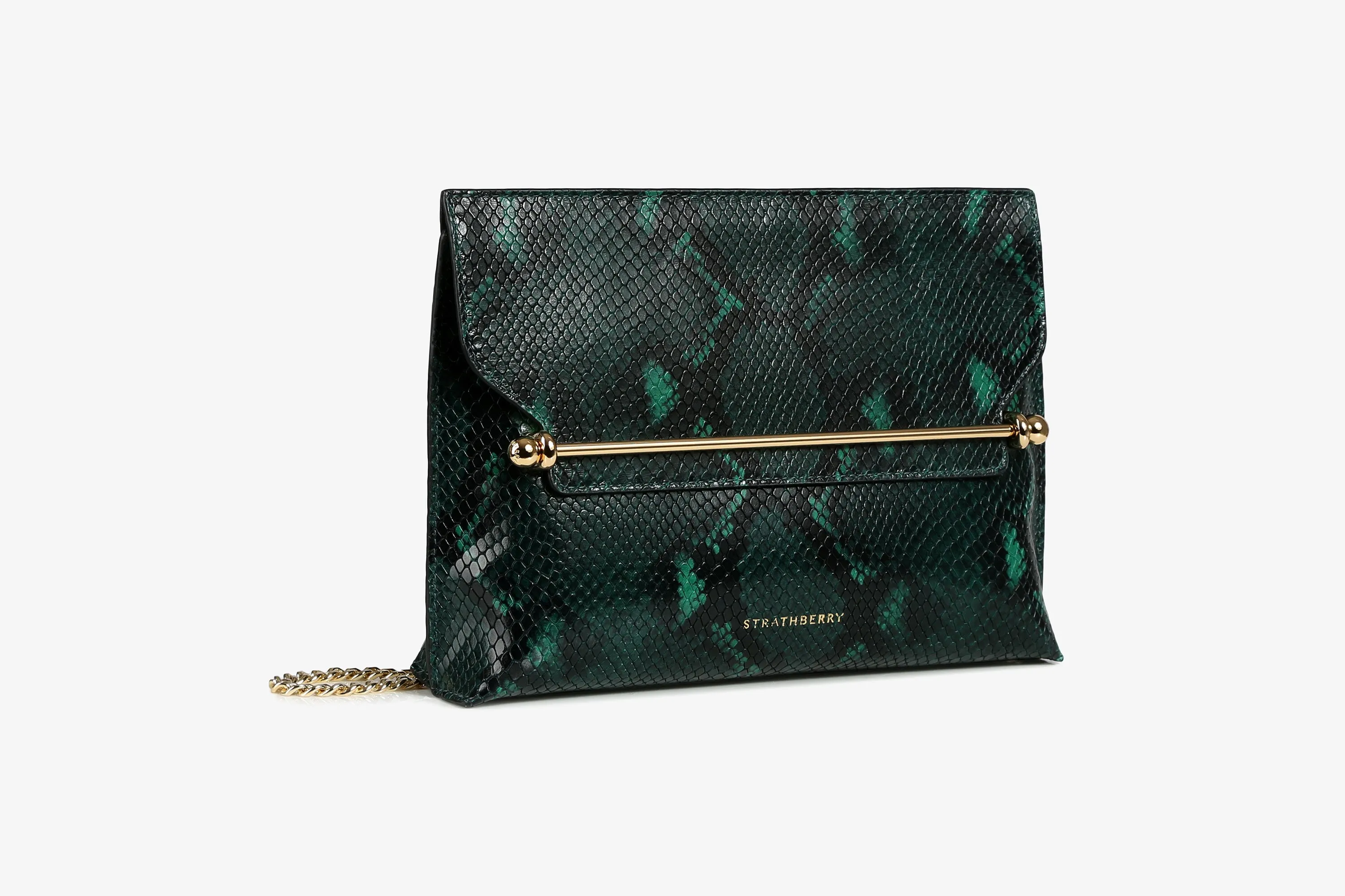 Stylist - Embossed Snake Bottle Green