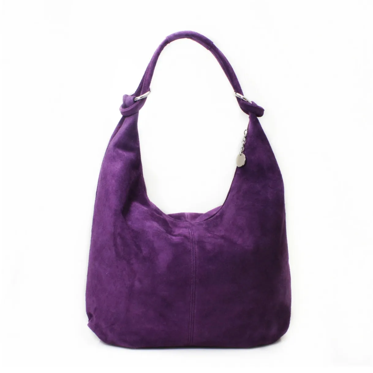 Suede Zipped Oversized Bag - Purple