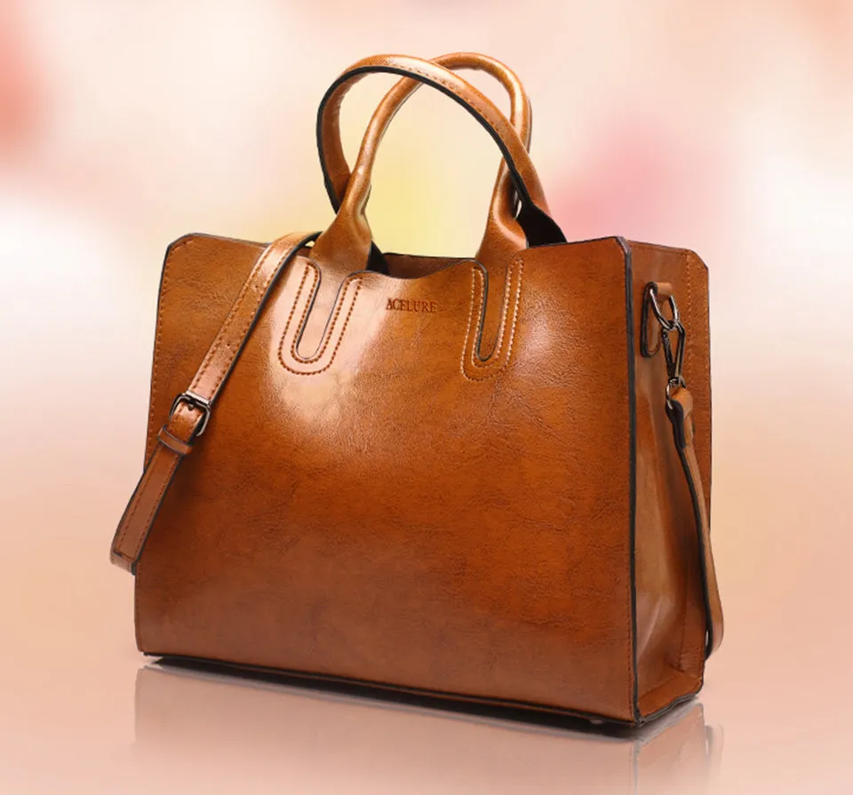 Women High Quality Casual Trunk Tote Spanish Brand Shoulder Bag