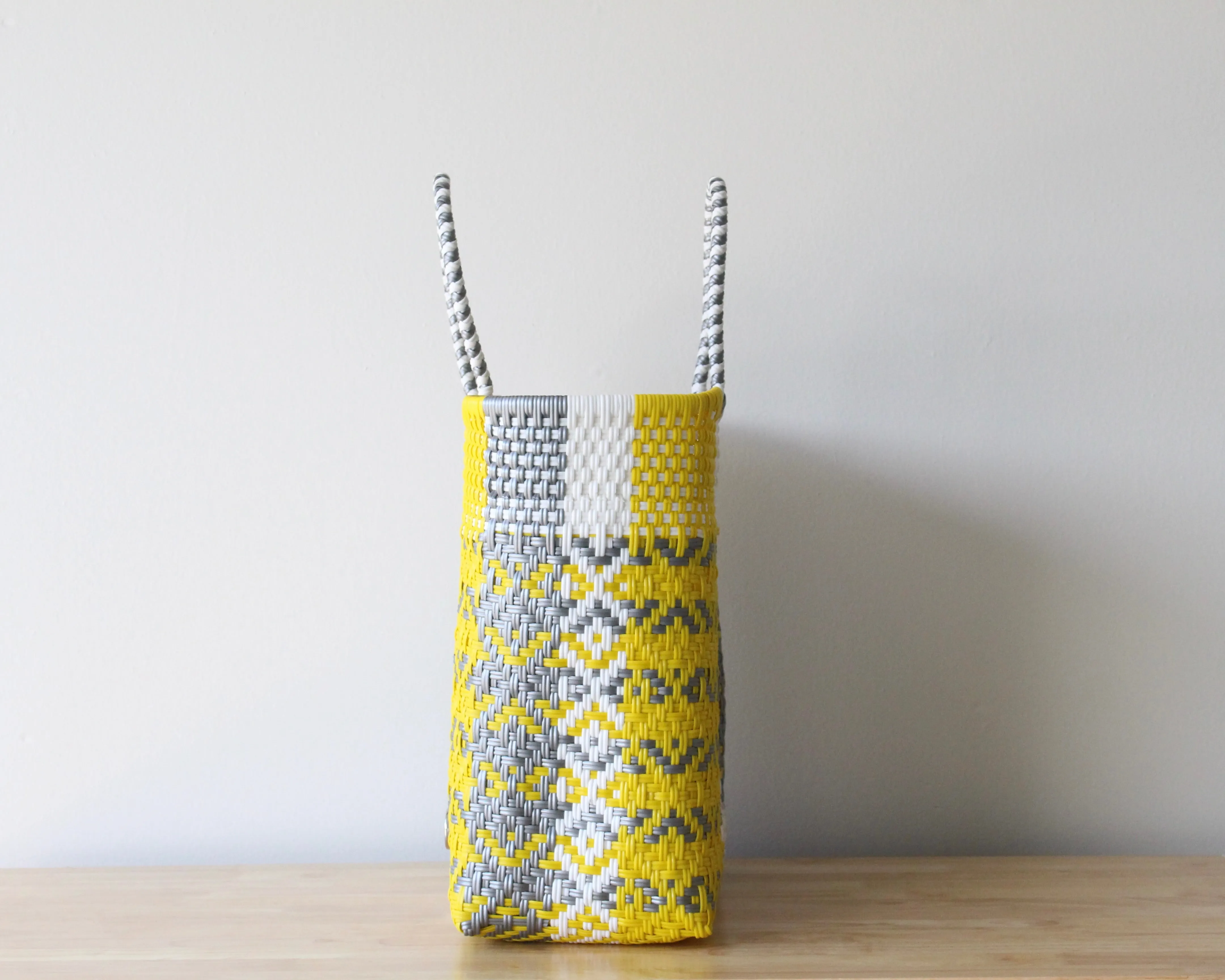 Yellow, White & Silver Tote Bag by MexiMexi